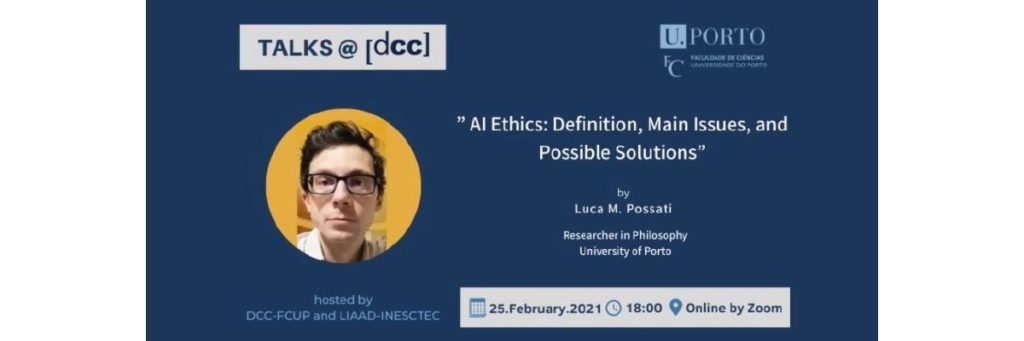 “ARTIFICIAL INTELLIGENCE ETHICS: DEFINITION, MAIN PROBLEMS AND POSSIBLE SOLUTIONS” UNDER DEBATE IN THE NEXT SESSION OF TALKS@[DCC]